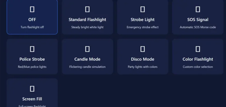 Morse Code Flashlight Simulator - Screenshot
