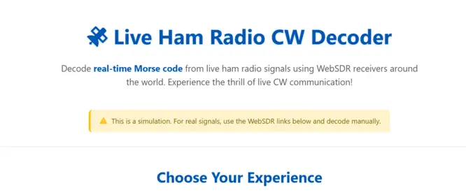live morse code decoder - screenshot