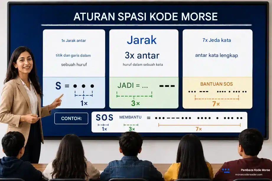 Morse Code Spacing Rules Infographic