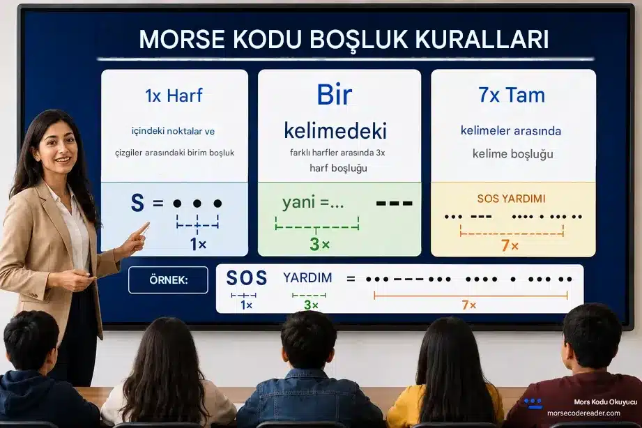 Mors Kodu Boşluk Kuralları Bilgi Grafiği