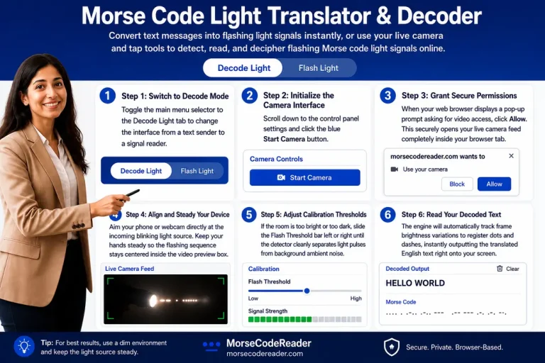 How to Decode Flashlight Signals and Use Camera