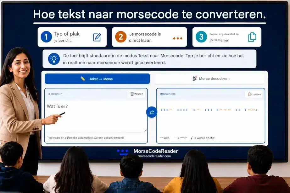 Hoe tekst naar Morse code te converteren - Typ uw bericht en zie het direct converteren