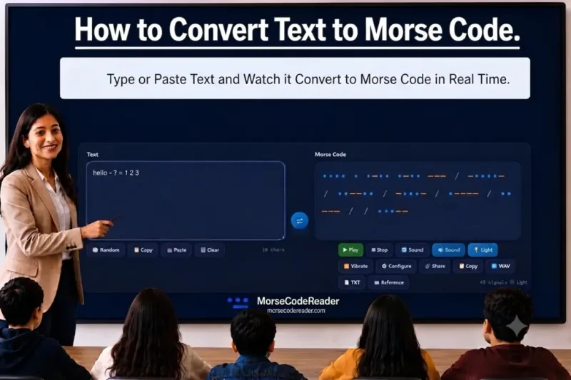 Type and Watch Text Convert into Morse Code in Real Time