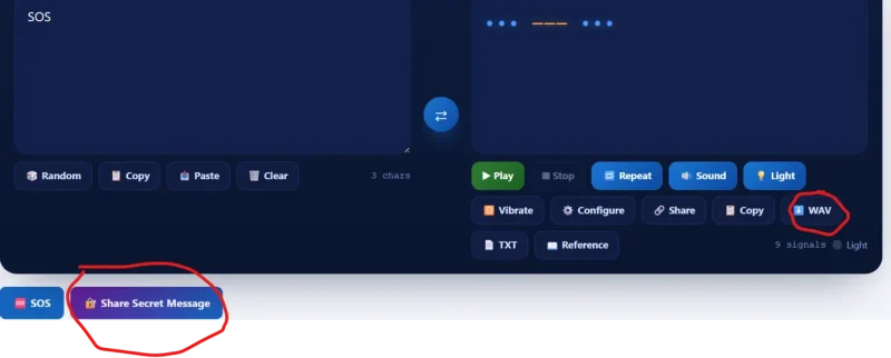 Download Audio Wav and Share Messages